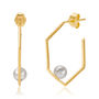 Gold Vermeil Earrings Pearl Minerva, thumbnail 2 of 7