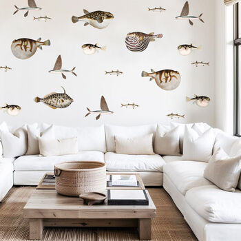 Puffer Fish Peel And Stick Fabric Wall Decals, 7 of 8