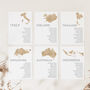 Travel Themed Wedding Seating Plan Cards, thumbnail 1 of 8