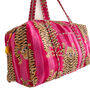 Pink Tiger Print Weekend Duffle Bag, thumbnail 6 of 6