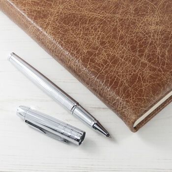 Personalised Natural Tan Leather Notebook, 3 of 12