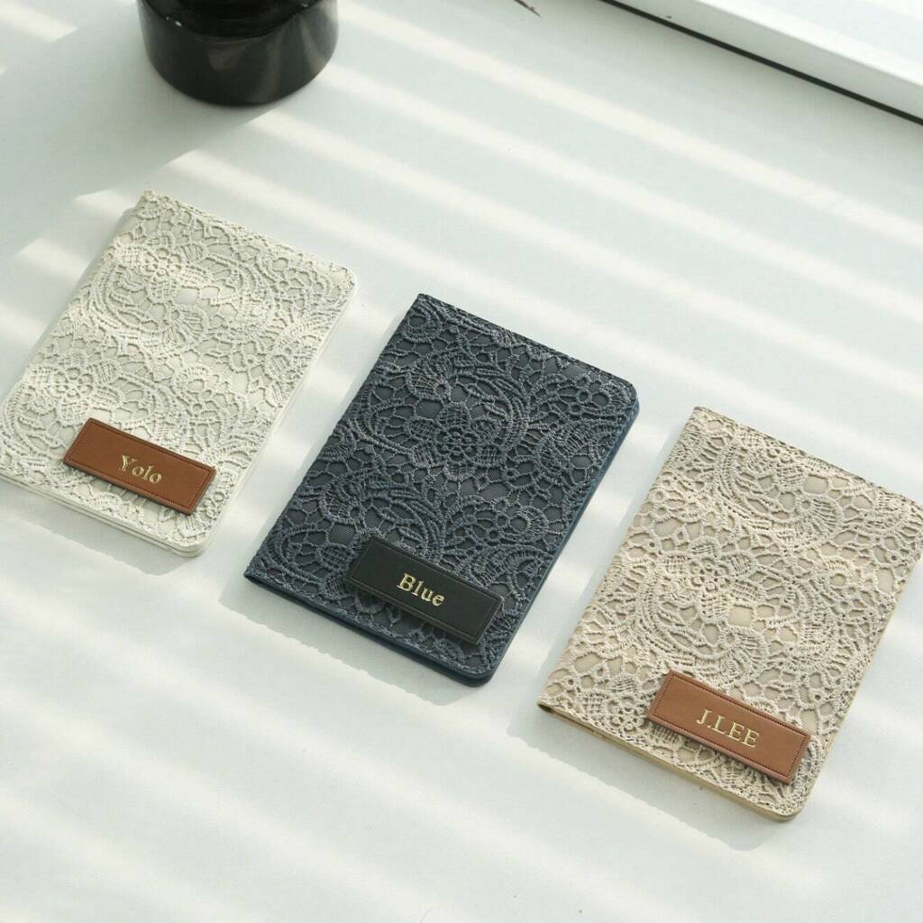 Personalised Crotchet Lace Travel Passport Cover, 1 of 7