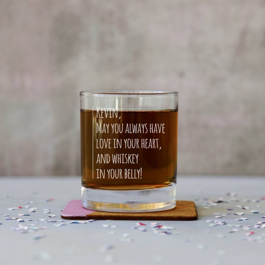 personalised whiskey tumbler by the glass yard