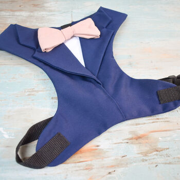 Navy And Pink Dog Wedding Suit, 9 of 9