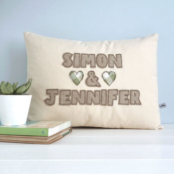 Personalised Couples Name Cushion Gift, 8 of 11