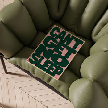 Can't Get No Sleep Print | Music Poster | Wall Art | House Music | Bold | Typographic | Wall Decor | Dj | Trance, 7 of 7
