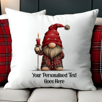 Personalised Christmas Gonk Gnome Gift Cushion, 7 of 9