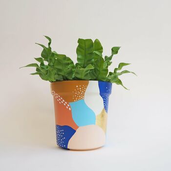 Abstract Gold Leaf Hand Painted Pattern Pot, 5 of 7