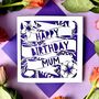 Personalised Floral Ribbon Birthday Card, thumbnail 1 of 5