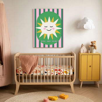 Rise And Shine Sun Nursery Quote Art Print, 4 of 4