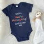 Daddy You're Amazing Personalised Bright Babygrow, thumbnail 1 of 6