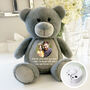 Personalised Photo Record A Voice Keepsake Memory Bear Grey, thumbnail 2 of 9
