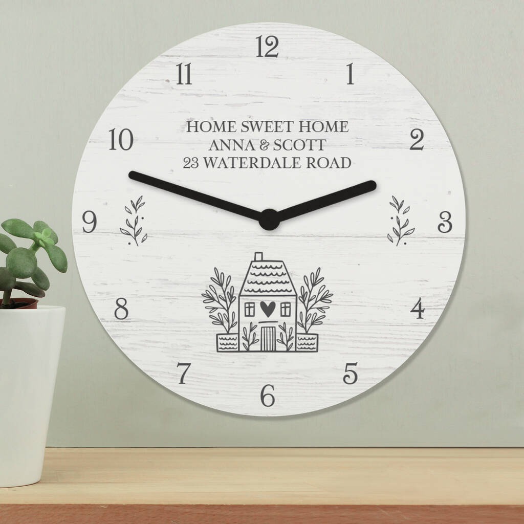 Personalised Home Wooden Clock, 1 of 5