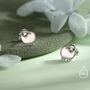 Fluffy Sheep Stud Earrings In Sterling Silver, thumbnail 10 of 12