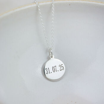 Sterling Silver Small Personalised St Christopher Pendant, 3 of 5