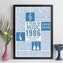 Personalised 40th Birthday Print 1986 Music Year Gift, thumbnail 7 of 10