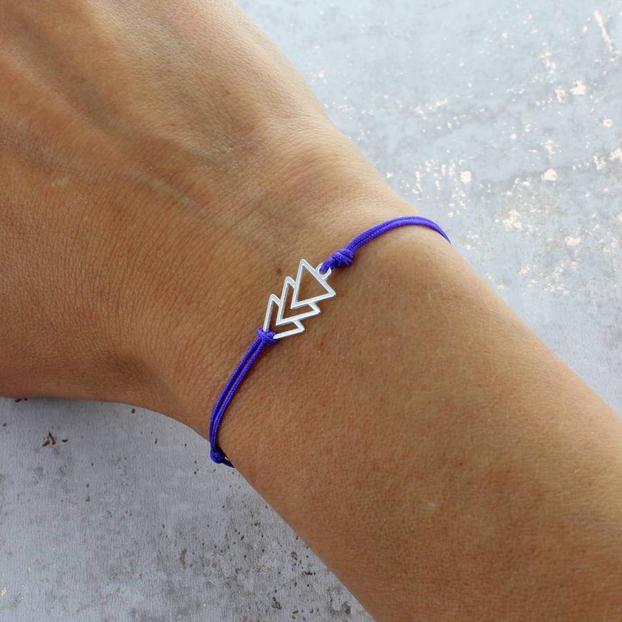 Geometric Sterling Silver Friendship Bracelet By Francesca Rossi Designs