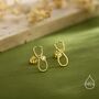 Sterling Silver Tiny Stethcope Stud Earrings, thumbnail 7 of 12