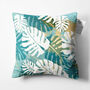 Turquoise Cushion Cover With Tropical White Leaves, thumbnail 5 of 7