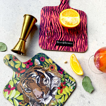Animal Print Tiger Mini Cheese And Cocktail Board, 8 of 9