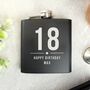 Personalised 18th Birthday Black Hip Flask, thumbnail 2 of 2