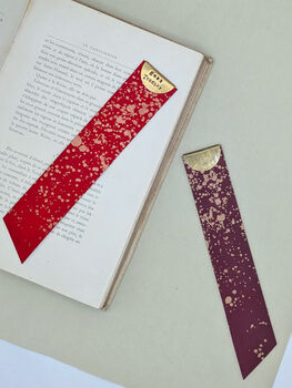 Personalised Festive Keepsake Leather Bookmark, 3 of 6