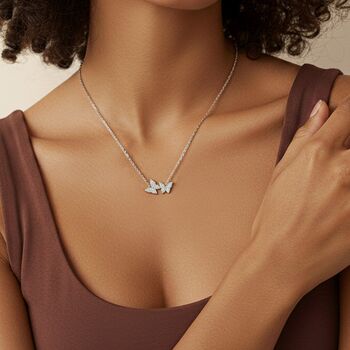 Women's Silver Butterfly Pendant Necklace, Symbol Of Transformation And Luck, Everyday Layering Jewellery, 4 of 5