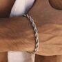 Silver 5mm Rope Chain Bracelet Adjustable Gift, thumbnail 1 of 8