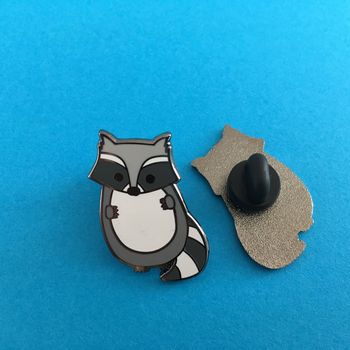 Raccoon Enamel Pin Badge, 2 of 5