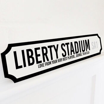 Xmas Gift Box W/ Personalised Football Street Sign, 10 of 12