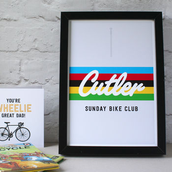 Personalised World Champion Cycling Jersey Print, 2 of 5