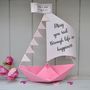 Personalised Wedding Sail Boat Card, thumbnail 1 of 12