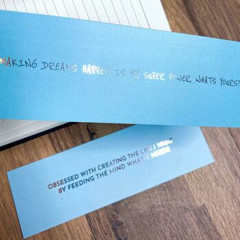 Set Of Two Motivational Foiled Bookmarks, 3 of 4