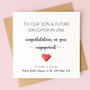 Personalised Engagement Card For Son And Daughter In Law Or Daughter And Son In Law, thumbnail 1 of 6