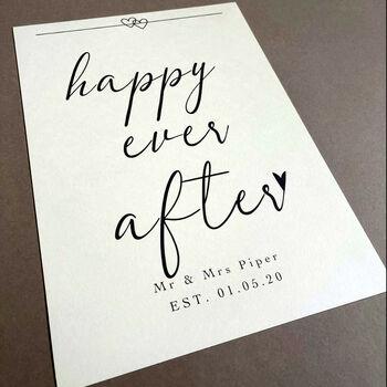 Personalised Happy Ever After Couple Print, 3 of 3