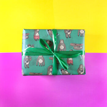 Sloth Wrapping Paper For Any Occasion 66cm X 48cm, 2 of 8
