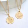 Personalised St Christopher Necklace In 18ct Gold Plate, thumbnail 2 of 11