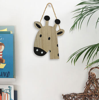 Children's Wooden Animal Face Hanging Plaques, 8 of 9