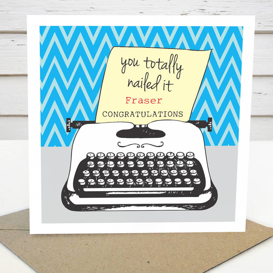 Personalised You Nailed It Card By Marf Creative Notonthehighstreet Com