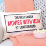 Family Movie Night Personalised Cushion For The Home, thumbnail 2 of 4