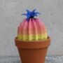 Multi Coloured Origami Cactus With Paper Flower, thumbnail 3 of 10