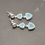 Aqua Chalcedony Multi Shape Stone 925 Silver Earrings, thumbnail 5 of 8