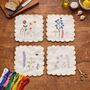 Stitch Your Flowers Coasters Embroidery Kit, thumbnail 2 of 8