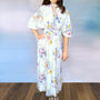 Cape Dress In Windflower Print Crepe, thumbnail 1 of 2