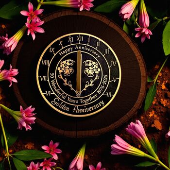 50th Golden Anniversary Sundial Gift Celebration Present, 2 of 10