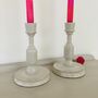 Pair Of Vintage Hand Painted Candlesticks ~ 29, thumbnail 5 of 6