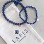 Lapis Lazuli 'Daddy And Me' Bracelet Set, thumbnail 2 of 3