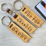 Personalised Oak Simply The Best Keyring, thumbnail 2 of 3