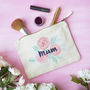 Personalised Rose Flower Pouch, thumbnail 2 of 4