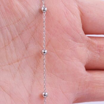 Satellite Chain Choker Necklace In Sterling Silver, 2 of 11